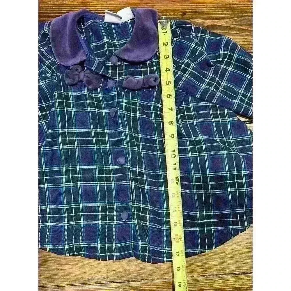 Vintage Good Lad of Philadelphia Toddler Girl Dress Button Up Purple Plaid Size? - Picture 4 of 5